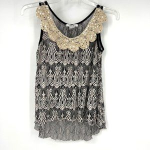 Pinky Women's Shirt with Lace Collar Small